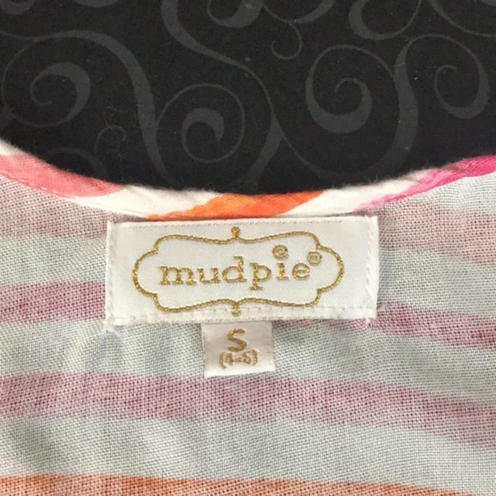 MudPie striped/tasseled Beach Coverup Small